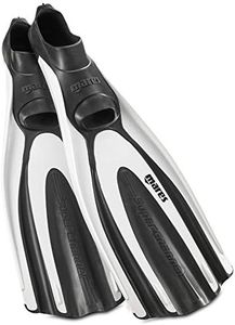 Mares Italian Designed Avanti Superchannel Full Foot Fins - Ideal Fin for Scuba Diving and Freediving (White, 5-6)