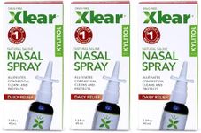 Xlear Nasal Spray, Natural Saline Nasal Spray with Xylitol, Nose Moisturizer for Kids and Adults, 1.5 fl oz (Pack of 3)