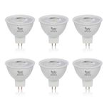 Simba Lighting LED MR16 5W 12V Light Bulb (6 Pack) 35W to 50W Halogen Spotlight Replacement for Landscape, Accent, Track Lights, Desk Lamps, FWM C EXN, GU5.3 Bipin Base, 2700K Warm White, Not Dimmable