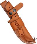 Ottoza TOP GRAIN Leather Knife Sheaths for Fixed Blade Knives, Leather Knife Sheath for Belt, Leather Knife Holster Belt Knife Holder, Vertical Knife Sheath for Belt No:334