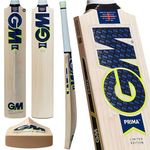 Gunn & Moore GM | PRIMA | Cricket Bat | DXM | TOETEK | NOW Technologies | Prime English Willow | Made In England | Blue | Size 6 - User height 157-163cm