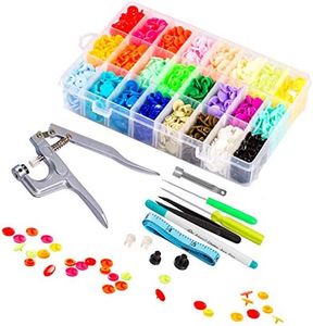 LYNDA Snaps and Snap Pliers Set, 360 Sets T5 Plastic Buttons for Sewing and Crafting