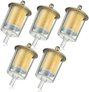 JahyShow 5 Pack 5/16" Universal Fuel Filters Industrial Tractors Cars Trucks Motorcycles gas powered engine Inline Gas Fuel Line