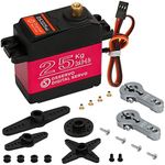 yusvwkj 25KG Digital Servo High Torque Full Metal Gear Waterproof for RC Car Crawler Robot Control Angle 180°