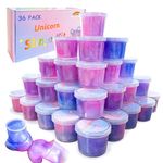 36 Pack Unicorn Slime, Unicorn Slime Set for Children's Parties, Galaxy Slime for Christmas, Halloween, Easter and Goodie Bags Stuffers for Girls and Boys Giving Gifts