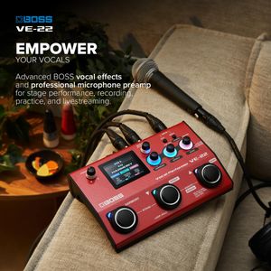 BOSS VE-22 Vocal Performer Multi-Effects Processor – Harmony, Pitch Correction