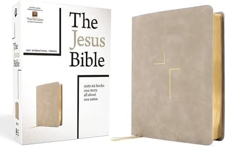 The Jesus Bible, NIV Edition, Leathersoft, Stone, Comfort Print
