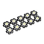 uxcell 280-350mA 1W LED Chip Bulb COB Light Beads Pure White Super Bright High Power for Floodlight 10pcs