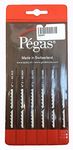 RDGTOOLS Pack of 18 Assorted Pegas Plain Ended Scroll Saw Blades 502331