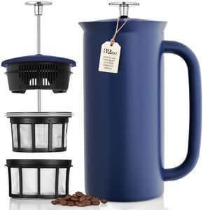 ESPRO P7 French Press, 32oz, Aegean Blue, Stainless Steel Coffee Maker