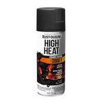 Rust-Oleum 248903 Automotive High Heat Coating Spray Paint Resistance up to 2000°F (1093° C), Flat Black, (340 grams/Can)