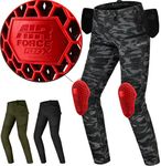 SHIMA Giro 3.0 Motorcycle Trousers for Women AirForce Knee Protectors Motorbike Mens Armoured Cargo Lightweight Protective Pants Stretch Reinforced Armored Elastic Ventilated (Womens, Camo, 26/30)