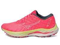 Mizuno Women's Wave Inspire 19 Running Shoe, High-vis Pink-snow White, 7.5