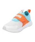 Puma Unisex-Kid Evolve Slip On Junior Feather Gray-Rickie Orange-White-Hero Blue Sneaker - 5UK (38913301)