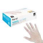 Karat Vinyl Powder-Free Gloves (Clear) - Case of 1000 (Large)