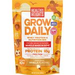 Grow Daily Boys 10+ Shake Mix Bag by Healthy Heights - Protein Powder (Vanilla) - Developed by Pediatricians - High in Protein Nutritional Shake - Contains Key Vitamins & Minerals