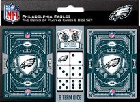 MasterPieces NFL Philadephia Eagles 2 Pack Cards and Dice Set