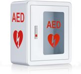 ZIPOWEY AED Cabinet Wall Mounted, AED Defibrillator Storage Cabinet with Snap Lock, Transparent Window fits for Home, Office, Hospital and Public Places, 14 x 7.8 x 15.7 Inch