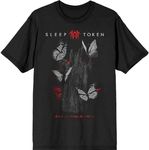 Rock Off officially licensed products Sleep Token Butterflies Band Logo T Shirt XL Black