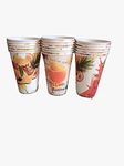 Kanta(Pack of 50) Fruit Printed 300ml Disposable Paper Glass/Cup for Party, Pa………