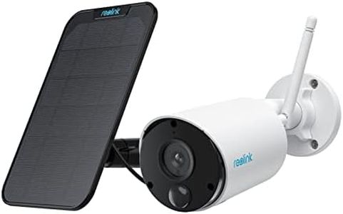 Reolink CCTV Solar Security Camera Outdoor with Rechargeable Battery, Wireless WiFi IP Camera, 1080p Time Lapse, PIR Motion Detection, 2-Way Audio, SD Card Storage, Argus Eco with Solar Panel