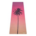 YOGA DESIGN LAB | Travel Yoga Mat | 2-in-1 Mat+Towel | Lightweight, Foldable, Eco Luxury | Ideal for Hot Yoga, Bikram, Pilates, Barre, Sweat | 1.5mm Thick | Includes Carrying Strap! (Venice, 1.5mm)