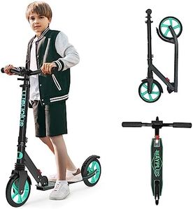 WAYPLUS Aquas Kick Scooter for Kids, Teens & Adults - Foldable, Lightweight, 8-Inch Non-Slip Deck, ABEC9 Bearings, Adjustable Height, Lifetime Service