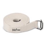 MeFree Stretching Yoga Belt | 3-ft Long Adjustable Yoga Strap for Women and Men | Ideal for Stretching, Exercise, & Workouts