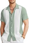 COOFANDY Men's Vintage Bowling Shir