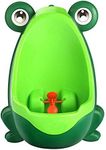 Kid Baby Potty Toilet Training Cute Frog Shaped Bathroom Urinal Boys Pee Trainer (Green)