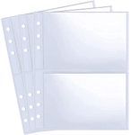 30 Pack 120 Pockets 3.5x5” Photocard Sleeves for 6 Ring A5 Binder, Ultra-Clear Photo Sleeves, Double-Sided 2 Pocket Photo Pages, Top Loading Photo Sheet Protector for Photos, Postcards, Seed Packets