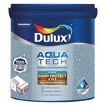Dulux Aquatech DampProtect 2-in-1 Basecoat – Heat Resistance Paint for Summer Cool Roof, Exterior Waterproofing for Walls & Terrace Roof, Crack Bridging, 10°C Cooling, 8 Yr Warranty – 4 L