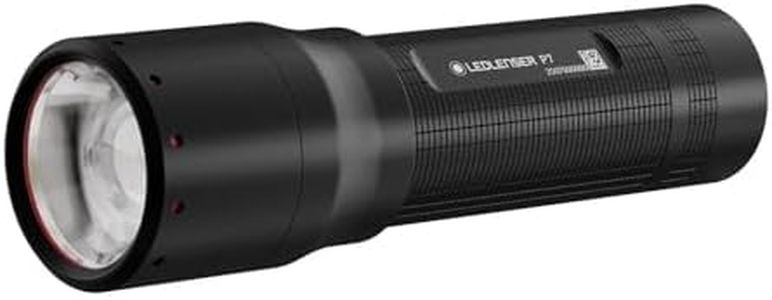 Ledlenser P7 LED Torch, 650 Lumens, 400 m Zoom Focus, IP54, 30 Hours Running Time, 175 g Strong Light, 4 x AAA Batteries, for Camping, Hiking, Dog Walking, Workshop