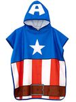 Marvel Boys Captain America Hooded Towel Poncho