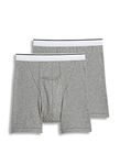 Jockey Men's Underwear Pouch 5" Boxer Brief - 2 Pack, Grey Heather, XL