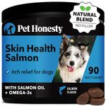 Salmon Oil for Dogs - Omega 3 Fish Oil For Dogs All-Natural Wild Alaskan Salmon Chews Omega 3 for Dogs for Healthy Skin & Coat, Cure Itchy Skin, Dog Allergies, Reduce Shedding - 120 Count Dog Fish Oil