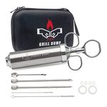 Grill Bump EVA Meat Injector Syringe Kit Case with 3 Marinade Needles, 3 Cleaning Brushes for Marinade or Turkey Injector Storage, NO MEAT INJECTOR!!! Including Paper User Manual