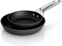 MSMK Non Stick Frying Pan Set, 10 and 12 inch Titanium and Ceramic Nonstick Skillet, Induction Compatible, PFOA Free, Oven Safe to 700°F, Two-Piece Frying Pans
