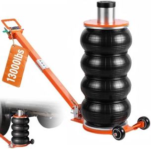 VEVOR Air Jack, 6 Ton/13000 lbs Quadruple Bag Air Jack, Lift up to 26.5", with Heightened Column & Adjustable Handle, Thick Rubber Pad, 2-5 S Fast Lifting Pneumatic Jack for Car, SUV, Pickup Truck