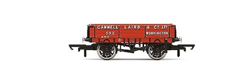 Hornby 3 Plank Wagon, PO - Era 3. Wagons & Wagon Packs.,Red