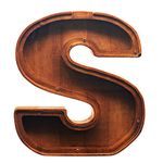 Wooden Letter Piggy Bank – Crefun HM284S New 23 cm/9.1 Inch Large Piggy Bank for Kids for Real Money, Coin Bank for Adult, Personalized Money Box for Home Decoration with Alphabet Stickers for DIY