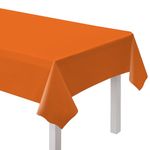 Amscan 9915405-204 - Orange Eco-Friendly Re-usable Plastic Table Cover - 2.74m