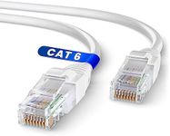 Mr. Tronic White Cat 6 Ethernet Cable 20m, LAN Ethernet Network Cable with RJ45 Ends Connectors, Internet Cable Compatible with Cat 7 / Cat 8 | AWG24 Patch Cable, UTP Cat6 CCA Cable (20 Meter, White)