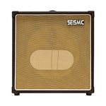 Seismic Audio - 12" GUITAR SPEAKER CABINET EMPTY - 7 Ply Birch - 1x12 Cube Cab - Black Tolex, Wheat Removable Cloth Grill - Front loading Speakerless Cabinet