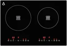 2 Burner Electric Cooktop - 20.5" 1800W Ceramic Glass Radiant Electric Stovetop Built-In Stove Top, Ceramic Glass Radiant Stovetop, Kid Safety Lock, Timer, 120V,Black