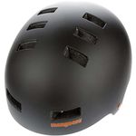 Mongoose Urban Youth/Adult Hardshell Helmet for Scooter, BMX, Cycling and Skateboarding, Mens and Womens, Kids 8+ Years Old, Black/Orange, Large/60-62cm