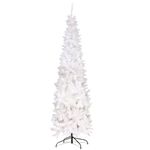 Christmas Tree World - 7ft Artificial Unlit White Italian Pencilimo - Bushy and Luxury Quality PVC Tips, Easy to Assemble and Take Down (68cm Diameter)