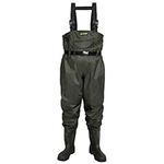 Dr.Fish Fishing Waders Waterpoof Farming Chest Waders With Boots Unisex Crosswater Waders with Belts Fly Coarse Sea Fishing Muck Wader UK Size 11