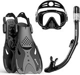 EMSINA Mask Fin Snorkel Set with Ad