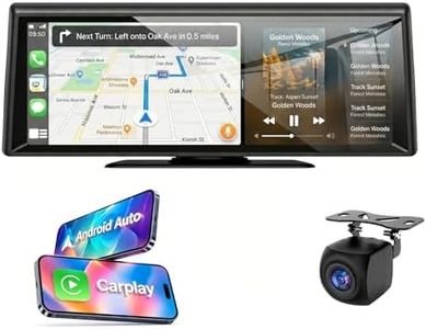 Wireless CarPlay Screen 8.1" Portable Car Stereo with CarPlay iOS & Android Auto 2K Dash Cam 1080P Backup Camera Bluetooth Voice Control GPS Compatible with Most Cars Trucks SUVs Vans